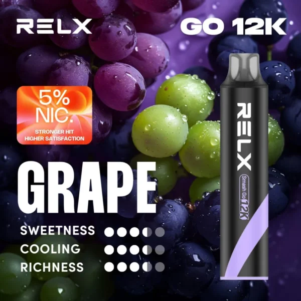 20260105063018840.webp RELX Smash Go 12000口 拋棄式電子煙 防乾燒/400mAh/15ml容量/3%-5%尼古丁鹽