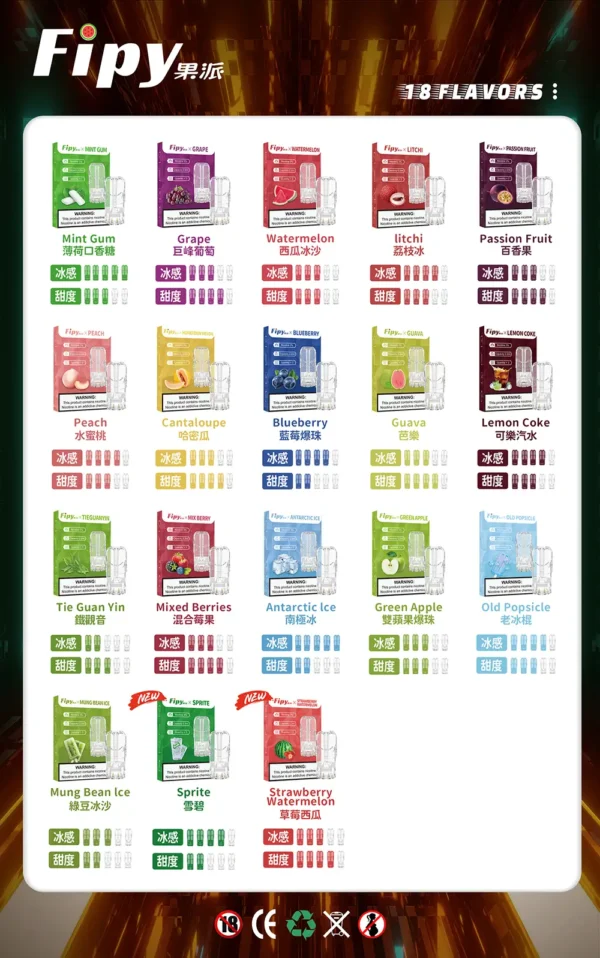 563890717369e451cb586fcfda3c782e.webp Fipy 果派 一代通用煙彈 2.2ml容量/透明美學/頂級陶瓷芯/3%尼古丁鹽/通用一代主機【買3贈主機】