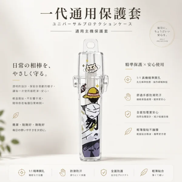 ChatGPT-Image-2026年8月21日-上午01_33_32.webp 一代通用主機防摔防刮保護套 透明外觀/卡通貼圖款式 一代主機規格通用版本