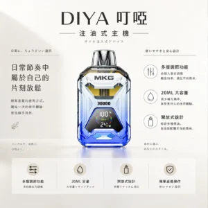 ChatGPT-Image-2026年8月21日-上午02_06_45.webp MKG 智能注油小煙主機 液晶顯示數據/多檔POWER模式/20ml開放式注油/快充續航/通用小煙煙油