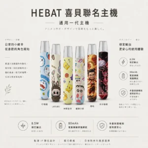 ChatGPT-Image-2026年8月22日-下午07_47_06.webp Hebat 喜貝 Labubu 聯名主機 潮流公仔/金屬觸感/8.5W輸出/380mAh/Type-C快充