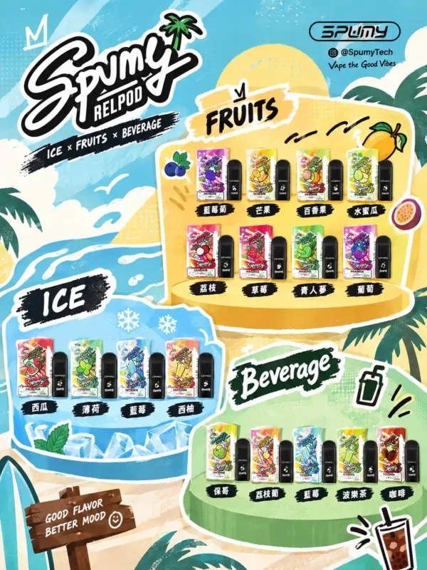 SPUMY 冰熊 五代通用煙彈 3入裝/獨家陶瓷芯/2.5ml容量/不滲油/通用五代主機