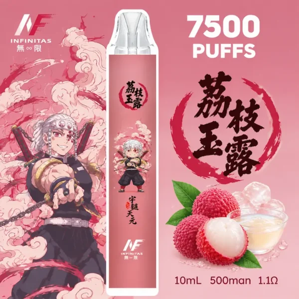 ChatGPT-Image-2026年9月6日-下午07_03_04.webp INF 無限 鬼滅之刃聯名 7500口 拋棄式電子煙 鬼滅聯名造型/10ml大容量/Mesh網芯爆發/550mAh大容量電芯