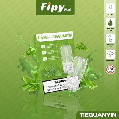 Fipy 果派 一代通用煙彈 2.2ml容量/透明美學/頂級陶瓷芯/3%尼古丁鹽/通用一代主機【買3贈主機】