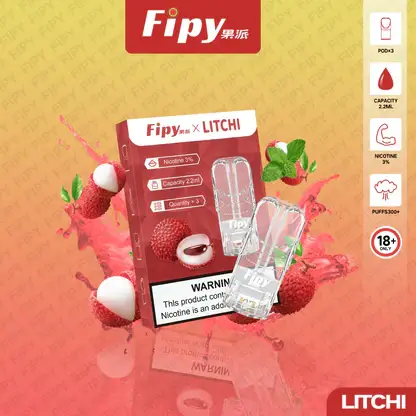 Fipy 果派 一代通用煙彈 2.2ml容量/透明美學/頂級陶瓷芯/3%尼古丁鹽/通用一代主機【買3贈主機】