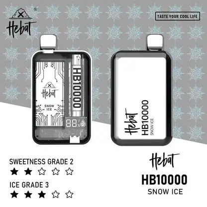Hebat喜貝拋棄式一次性10000口-3.webp Hebat 喜貝 10000口 拋棄式電子煙 15ml容量/5%尼古丁鹽/LED螢幕顯示/Type-C快充