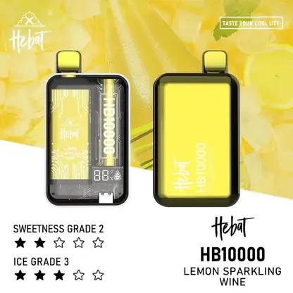 Hebat喜貝拋棄式一次性10000口-4.webp Hebat 喜貝 10000口 拋棄式電子煙 15ml容量/5%尼古丁鹽/LED螢幕顯示/Type-C快充