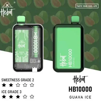 Hebat喜貝拋棄式一次性10000口-6.webp Hebat 喜貝 10000口 拋棄式電子煙 15ml容量/5%尼古丁鹽/LED螢幕顯示/Type-C快充