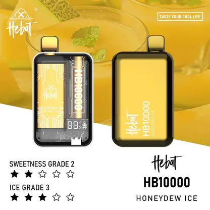 Hebat喜貝拋棄式一次性10000口-7.webp Hebat 喜貝 10000口 拋棄式電子煙 15ml容量/5%尼古丁鹽/LED螢幕顯示/Type-C快充