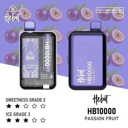 Hebat喜貝拋棄式一次性10000口.webp Hebat 喜貝 10000口 拋棄式電子煙 15ml容量/5%尼古丁鹽/LED螢幕顯示/Type-C快充