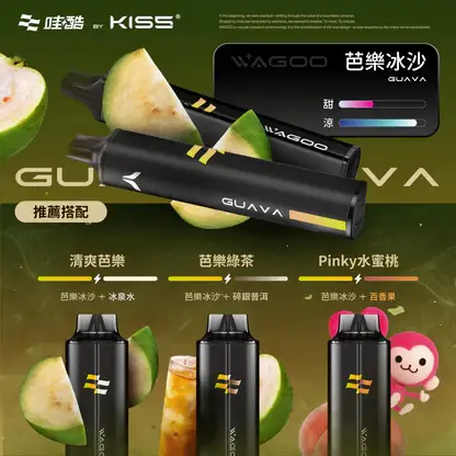 KISS-哇酷-6500口【雙芯組合-口味自由混搭更好玩】.webp WAGOO 哇酷 KIS5 6500口 拋棄式電子煙 不漏油結構/順滑擊喉/雙芯磁吸/78種風味