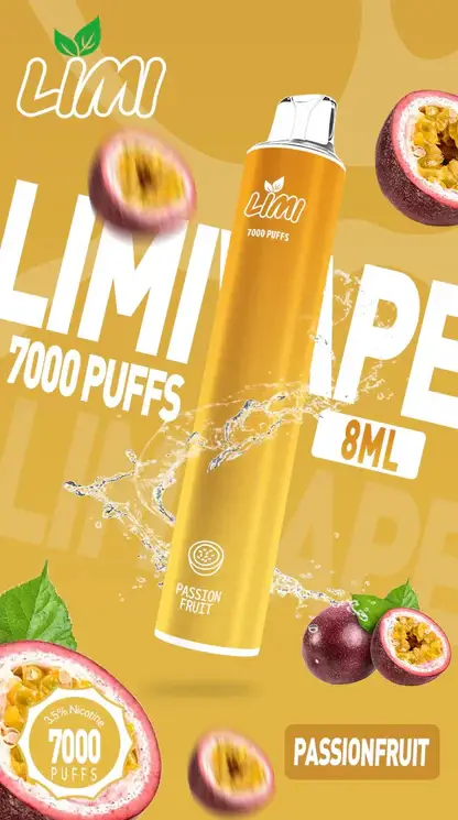 LIMI拋棄式一次性7000口-4.webp LIMI 7000口 拋棄式電子煙 3.5%尼古丁鹽/強勁擊喉感/冰感水果/吸氣發光LED/650mAh可充電