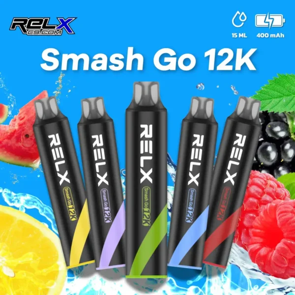 Relx-Smash-Go-12K-v3-1.webp RELX Smash Go 12000口 拋棄式電子煙 防乾燒/400mAh/15ml容量/3%-5%尼古丁鹽