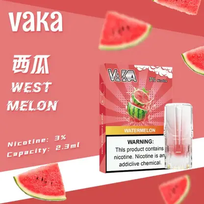 VAKA 一代通用煙彈 2.3ml 三顆入 七彩LED燈效/升級陶瓷芯/3%尼古丁鹽/順滑口感/三顆入/適配一代主機