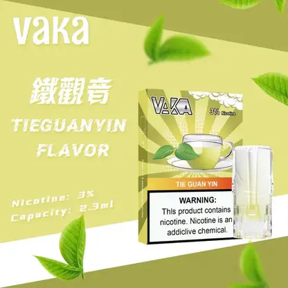 VAKA 一代通用煙彈 2.3ml 三顆入 七彩LED燈效/升級陶瓷芯/3%尼古丁鹽/順滑口感/三顆入/適配一代主機