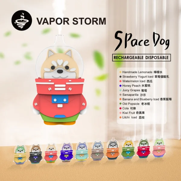 WPS图片1.webp VAPOR STORM 太空狗 8000口 拋棄式電子煙 可愛造型/12ml容量/可充電/長效續航