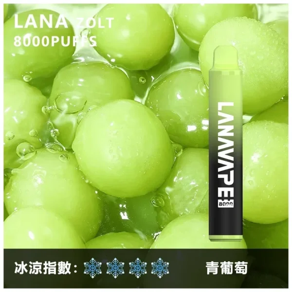 image-283-1.webp LANA ZOLT 8000口 拋棄式電子煙 15ml煙油/冰感水果/Mesh網狀霧化芯/爆發力強/配置可充電式設計